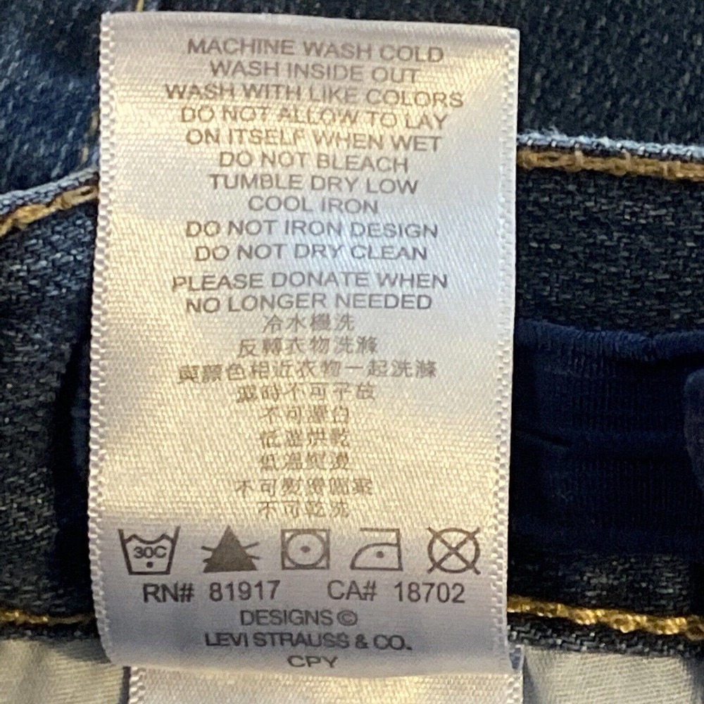Levis Boys Size 8 Reg 550 24X22 Relaxed Fit Casual Blue Jeans 24 X 21 - Picture 6 of 16